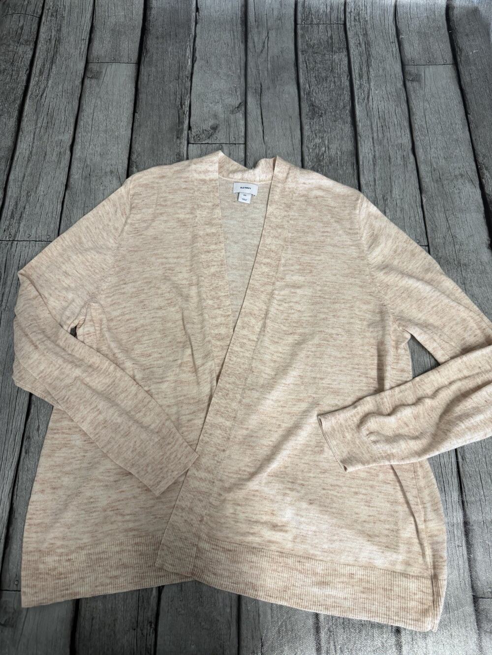 Women’s Old Navy Lightweight Open Front Cardigan Sweater Oatmeal Sz XXL
